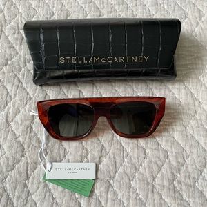 Stella McCartney Acetate Sunglasses w/ Logo on top - Beautiful Red color